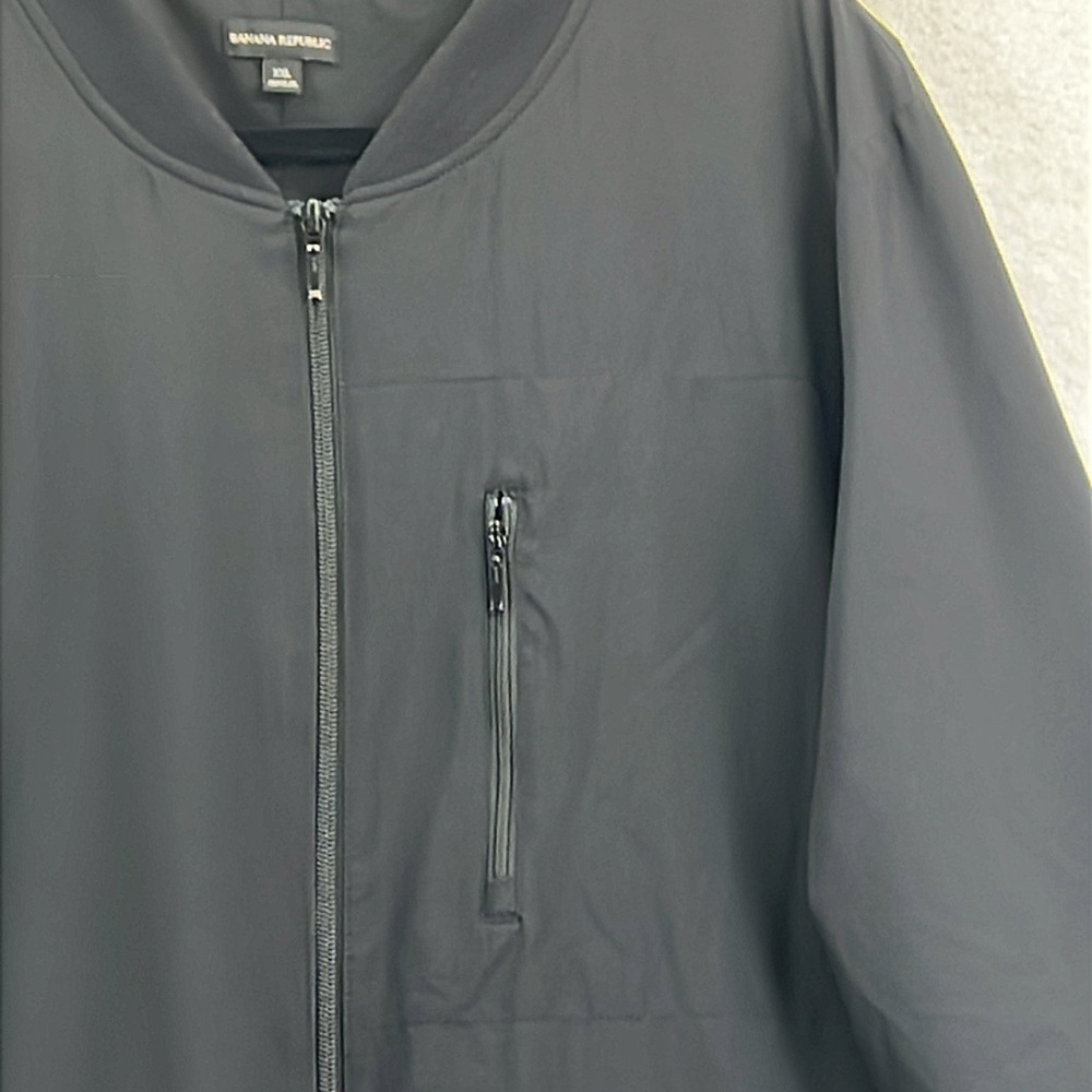 Unisex Banana Republic Lightweight Bomber Jacket XXL Black Polyester/Spandex EUC - Picture 4 of 11